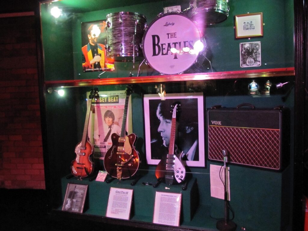 Cavern Club Liverpool Beatles guitars Gretsch exhibition rock history