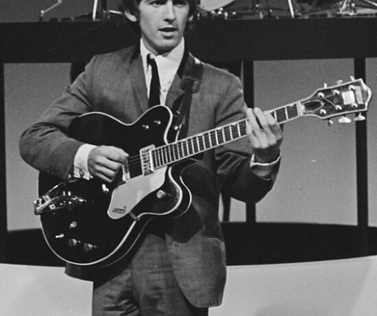 George Harrison Gretsch Country Gentleman Ed Sullivan Show Beatles 1964