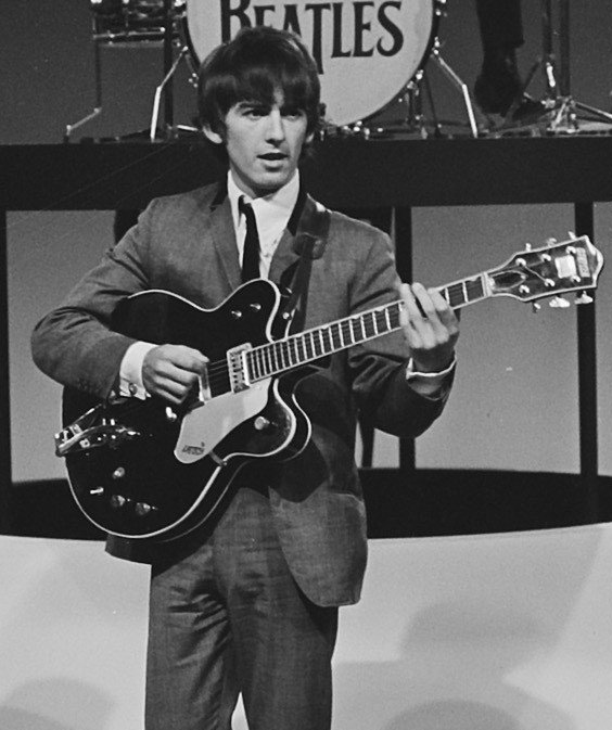George Harrison Gretsch Country Gentleman Ed Sullivan Show Beatles 1964