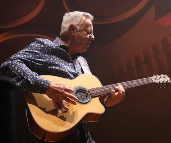 Tommy Emmanuel fingerstyle acoustic guitar concert technique Travis picking